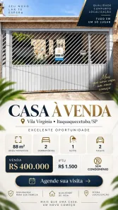 Casa com 2 Quartos à venda, 88m² no Vila Virgínia, Itaquaquecetuba