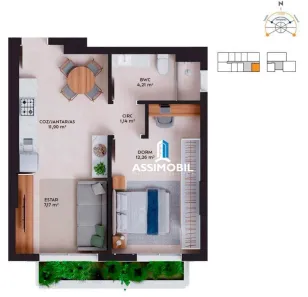 Apartamento com 1 Quarto à venda, 45m² no Pedra Branca, Palhoça
