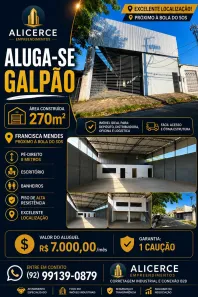 Galpão/Depósito/Armazém para alugar, 270m² no Cidade Nova, Manaus