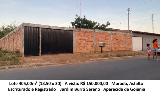 Lote/Terreno à venda, 405m² no Jardim Buriti Sereno, Aparecida de Goiânia