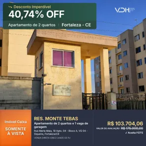 Apartamento com 2 Quartos à venda, 44m² no Siqueira, Fortaleza