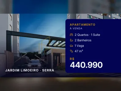 Apartamento com 2 Quartos à venda, 47m² no Jardim Limoeiro, Serra