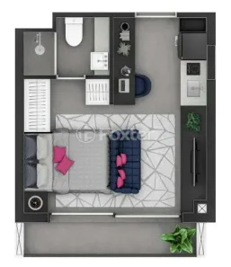 Kitnet com 1 Quarto à venda, 17m² no Floresta, Porto Alegre