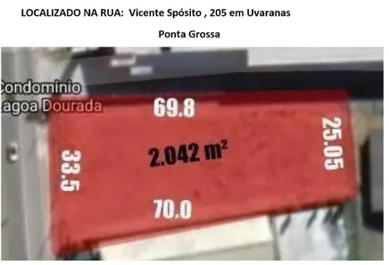 Lote/Terreno à venda, 2042m² no Uvaranas, Ponta Grossa