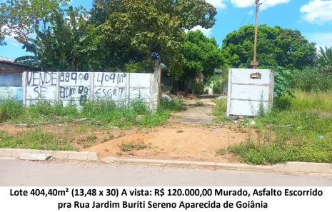 Lote/Terreno à venda, 404m² no Jardim Buriti Sereno, Aparecida de Goiânia
