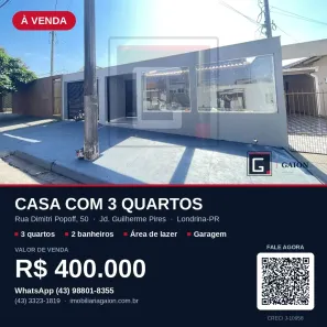 Casa com 3 Quartos à venda, 120m² no Ernani Moura Lima, Londrina