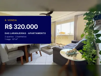 Apartamento com 2 Quartos à venda, 67m² no das Laranjeiras, Serra