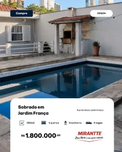 Sobrado com 4 Quartos à venda, 350m² no Jardim Franca, São Paulo