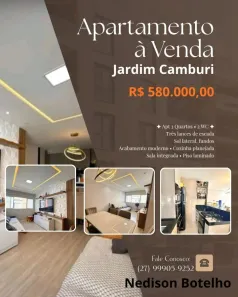Apartamento com 3 Quartos à venda, 78m² no Jardim Camburi, Vitória