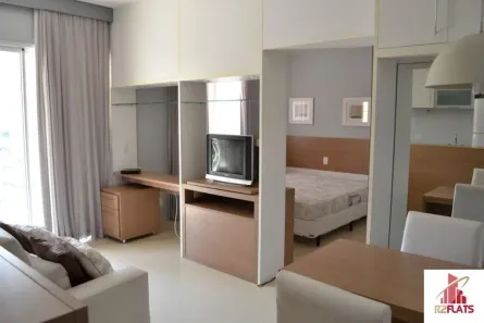Flat com 1 Quarto para alugar, 55m² no Cerqueira César, São Paulo