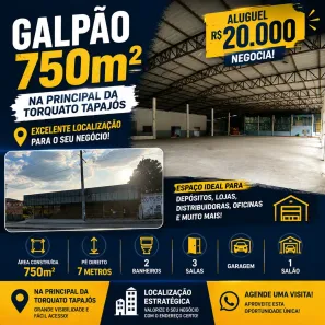 Galpão/Depósito/Armazém com 3 Quartos para alugar, 750m² no Colônia Terra Nova, Manaus