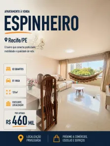Apartamento com 3 Quartos à venda, 131m² no Espinheiro, Recife