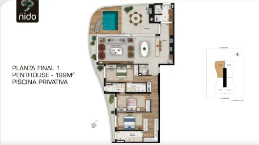 Cobertura com 3 Quartos à venda, 199m² no Serrinha, Goiânia
