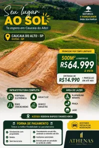 Lote/Terreno à venda, 500m² no Recreio Topázio (Caucaia do Alto), Cotia