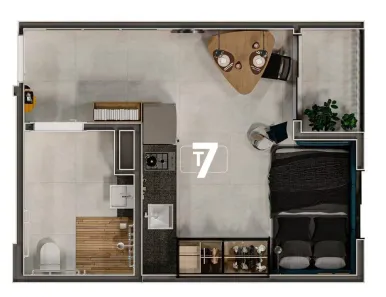 Apartamento com 1 Quarto à venda, 27m² no Cidade Nova, Indaiatuba