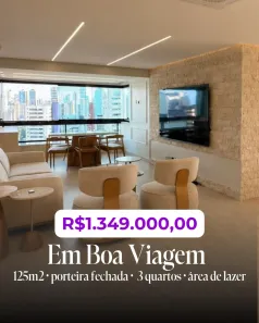 Apartamento com 3 Quartos à venda, 125m² no Boa Viagem, Recife