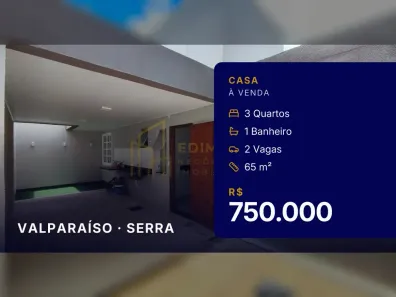 Casa com 3 Quartos à venda, 65m² no Valparaíso, Serra