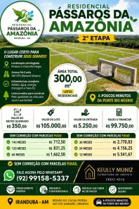 Lote/Terreno à venda, 200m² no Iranduba, Iranduba