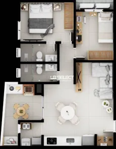 Apartamento com 2 Quartos à venda, 61m² no Santa Mônica, Uberlândia