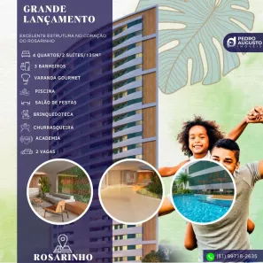 Apartamento com 4 Quartos à venda, 135m² no Rosarinho, Recife
