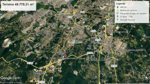 Lote/Terreno à venda, 48780m² no Jardim Josely, Arujá