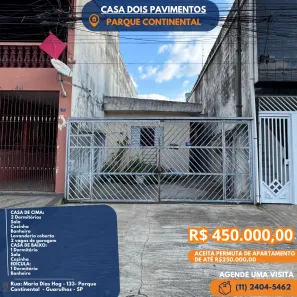 Casa com 2 Quartos à venda, 120m² no Parque Continental II, Guarulhos