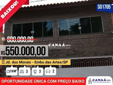 Sobrado com 3 Quartos à venda, 217m² no Jardim dos Moraes, Embu das Artes
