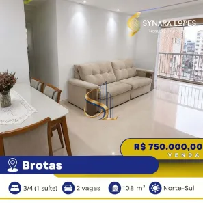 Apartamento com 3 Quartos à venda, 108m² no Brotas, Salvador
