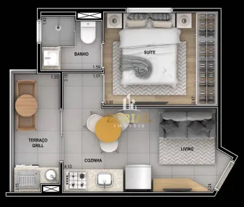 Apartamento com 1 Quarto à venda, 26m² no Vila Dom Pedro II, São Paulo