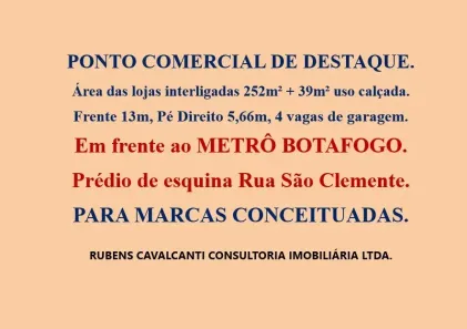 Ponto Comercial para alugar, 252m² no Botafogo, Rio de Janeiro