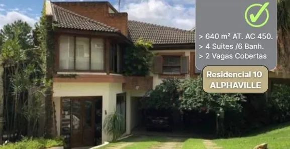 Casa de Condomínio com 4 Quartos à venda, 450m² no Alphaville, Santana de Parnaíba