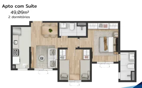 Apartamento com 2 Quartos à venda, 49m² no Santo André, São Leopoldo