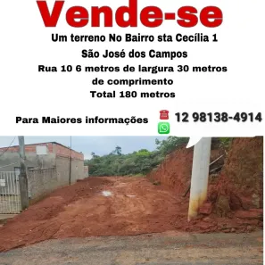 Lote/Terreno à venda, 180m² no Loteamento Santa Cecília 1A, São José dos Campos
