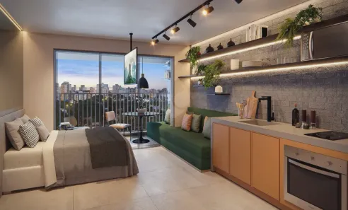 Apartamento com 1 Quarto à venda, 24m² no Santo Amaro, São Paulo