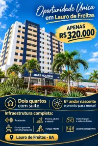 Apartamento com 2 Quartos à venda, 50m² no Centro, Lauro de Freitas