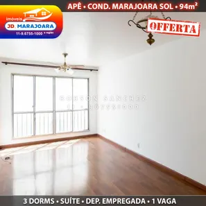 Apartamento com 3 Quartos à venda, 93m² no Jardim Marajoara, São Paulo