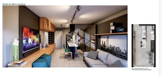 Apartamento com 1 Quarto à venda, 28m² no Petrópolis, Porto Alegre