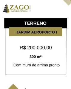 Lote/Terreno à venda, 300m² no Jardim Aeroporto I, Franca