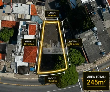 Lote/Terreno à venda, 58m² no Centro, Diadema
