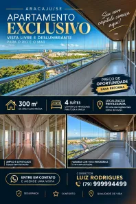 Apartamento com 4 Quartos à venda, 300m² no Jardins, Aracaju