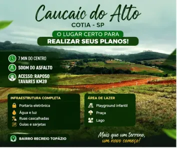 Lote/Terreno à venda, 500m² no Jardim São Luiz (Caucaia do Alto), Cotia