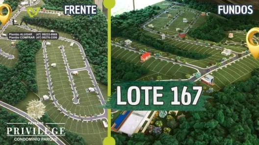 Lote/Terreno à venda, 375m² no Ponta Aguda, Blumenau
