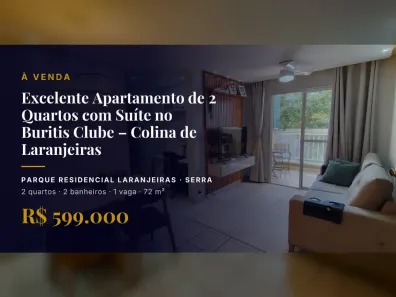 Apartamento com 2 Quartos à venda, 72m² no Parque Residencial Laranjeiras, Serra