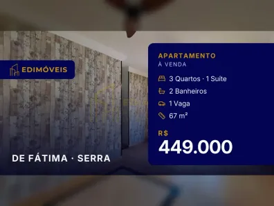 Apartamento com 3 Quartos à venda, 67m² no de Fátima, Serra