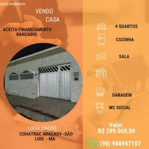 Casa com 4 Quartos à venda, 200m² no , São José de Ribamar