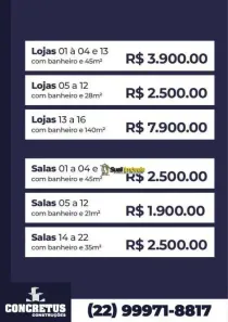 Sala Comercial para alugar, 21m² no Novo Cavaleiro, Macaé