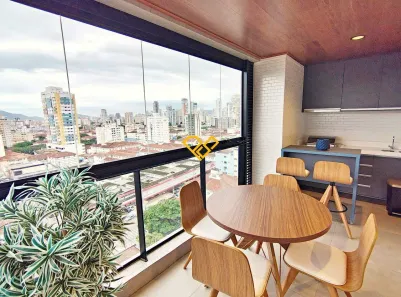 Apartamento com 1 Quarto para alugar, 54m² no Boqueirão, Santos
