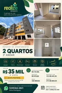 Apartamento com 2 Quartos à venda, 40m² no Alvorada, Manaus
