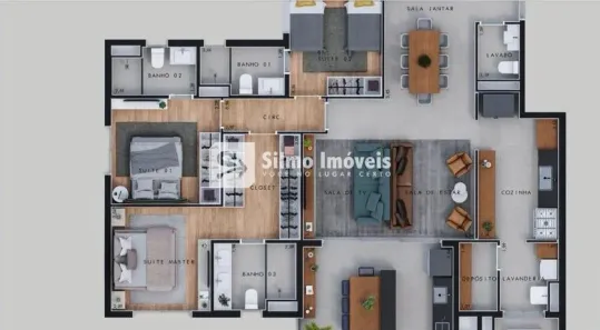 Apartamento com 3 Quartos à venda, 135m² no Jardim Sul, Uberlândia