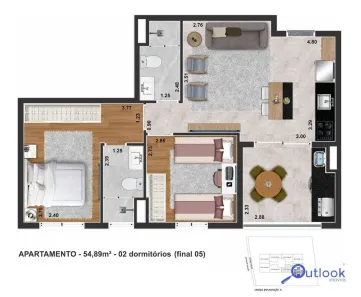 Apartamento com 2 Quartos à venda, 55m² no Centro, Diadema
